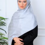 Guess Desen Kendinden Dokulu Desenli İtalyan Şal-10011-Gümüş