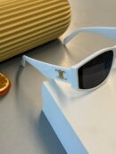 Celine Slim Rectangular Güneş Gözlüğü- Beyaz