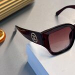 Chanel CC Kristalli Tortoise Güneş Gözlüğü- Vişne Degrade