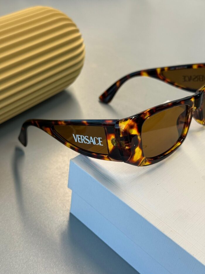 Versace VE2284 Dikdörtgen Güneş Gözlüğü-  Kaplumbağa kabuğu - Görsel 2