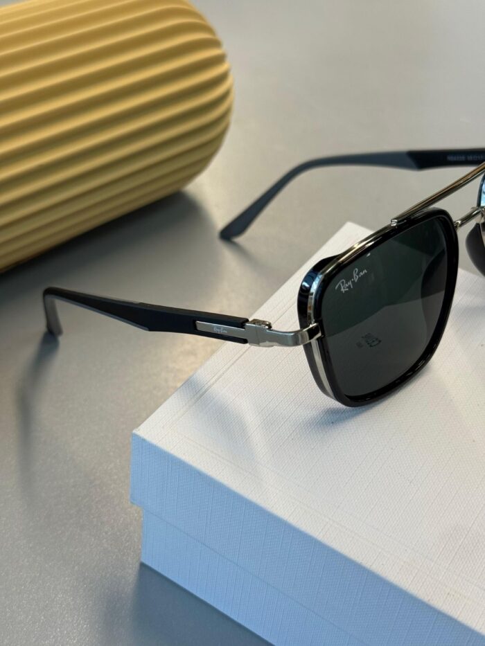 Ray-Ban Retro Square - Gümüş Krom -  Koyu Yeşil - Görsel 2