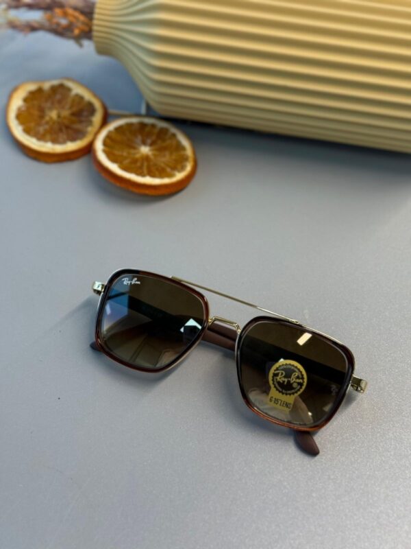 Ray-Ban Retro Square –  Altın Krom –  Degrade Kahverengi