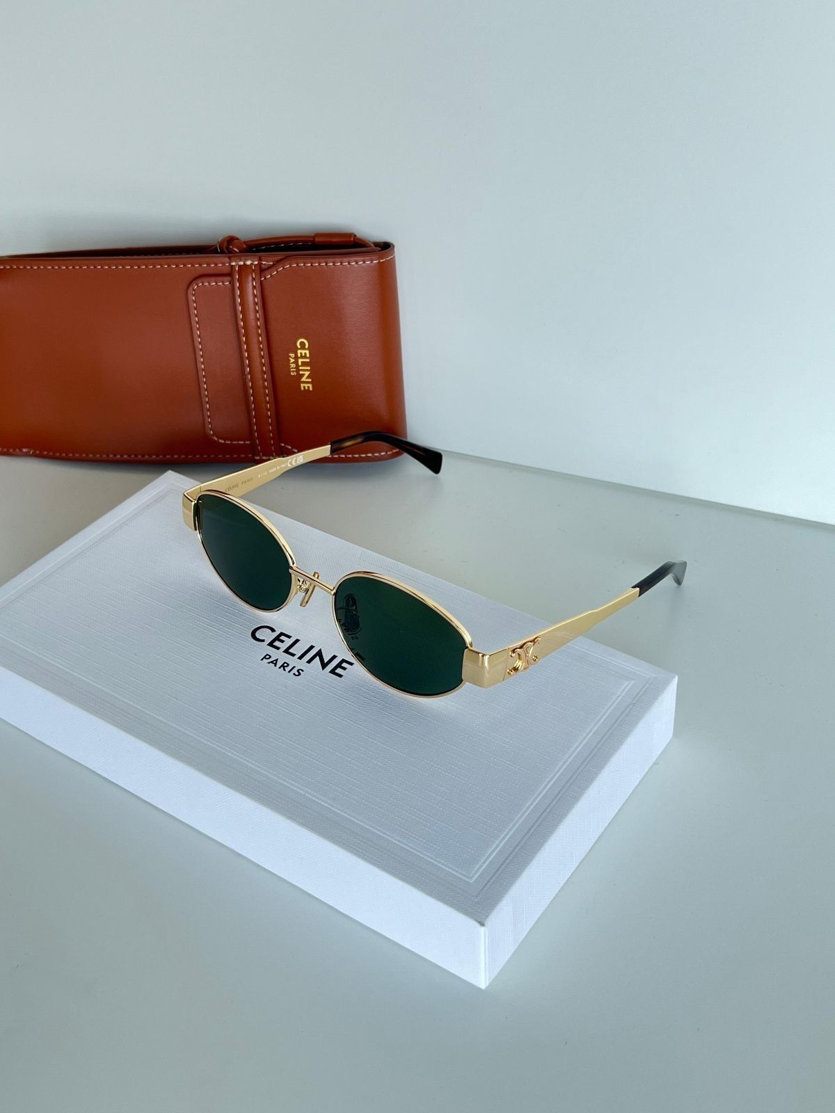 Celine Original Premium Full Set Güneş Gözlüğü - Yeşil