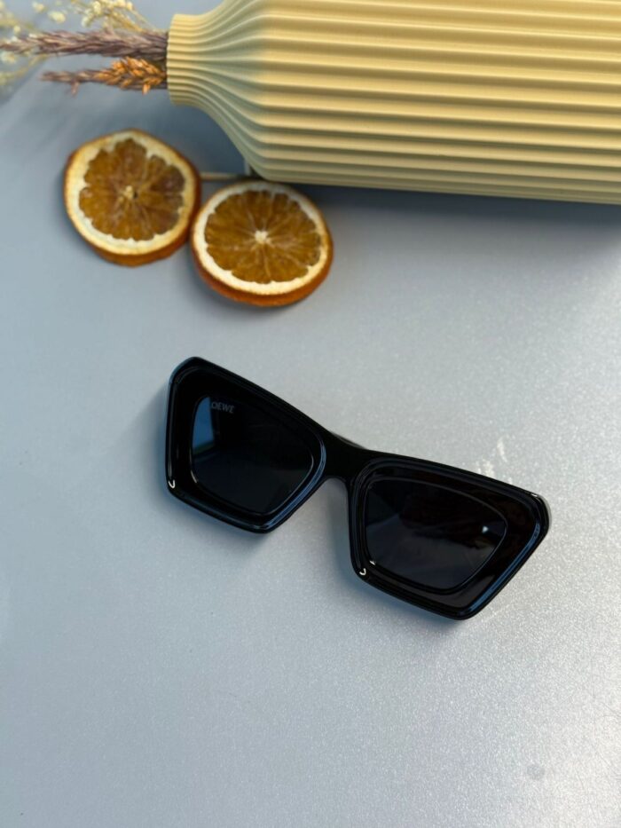 Loewe Anagram Bevelled LW Dikdörtgen Güneş Gözlüğü – Siyah