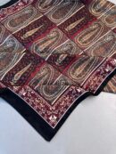 Fourty Etnik Desen Pamuk İpek Şal-Bordo