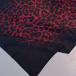 Leopar Pamuk Şal-Kırmızı