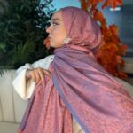 Mihri Etnik Desen Kaşmir Şal -321456-Şeker pembe