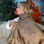 Mihri Etnik Desen Kaşmir Şal -321456-Karamel