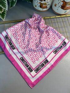 Dior Marka Vual  Eşarp-Şeker pembe