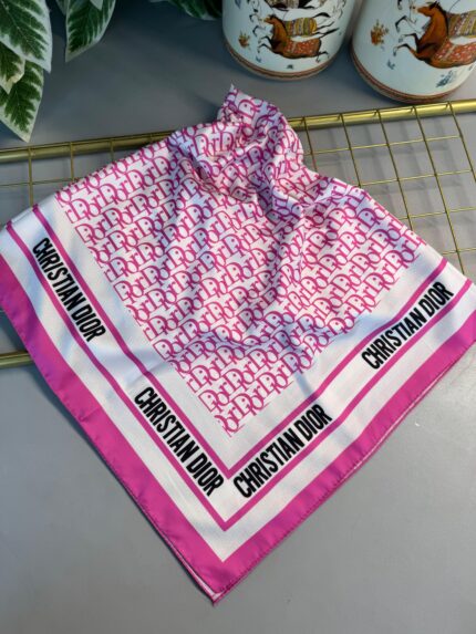 Dior Marka Vual  Eşarp-Şeker pembe