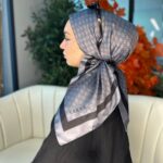 Gucci Desen Vual  İpek Eşarp-6204527-Antrasit