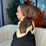 Gucci Desen Vual  İpek Eşarp-6204527-Kahve