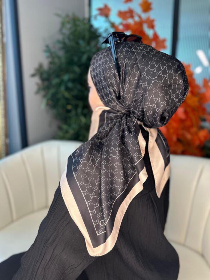 Gucci Desen Vual  İpek Eşarp-6204527-Latte - Görsel 2