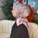 Coach Desen Vual İpek Eşarp-86826-Pudra