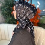 Guess Desen Vual İpek Eşarp-6204527-Siyah