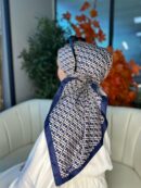 Fendi Desen Vual  İpek Eşarp-6204527-Lacivert