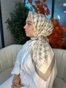 Celine  Desen Vual  İpek Eşarp-6204527-Sütlü kahve