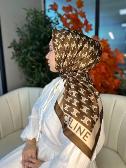Celine  Desen Vual  İpek Eşarp-6204527-Kahve