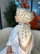 Celine  Desen Vual  İpek Eşarp-6204527-Sütlü kahve