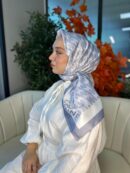 Celine  Desen Vual  İpek Eşarp-6204527-Gümüş