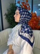 Celine  Desen Vual  İpek Eşarp-6204527-Lacivert
