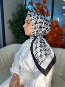 Celine  Desen Vual  İpek Eşarp-6204527-Beyaz