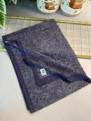 Mandala Desen Pamuk İpeksi Şal -452103-Lacivert-vizon