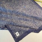 Mandala Desen Pamuk İpeksi Şal -452103-Lacivert-vizon