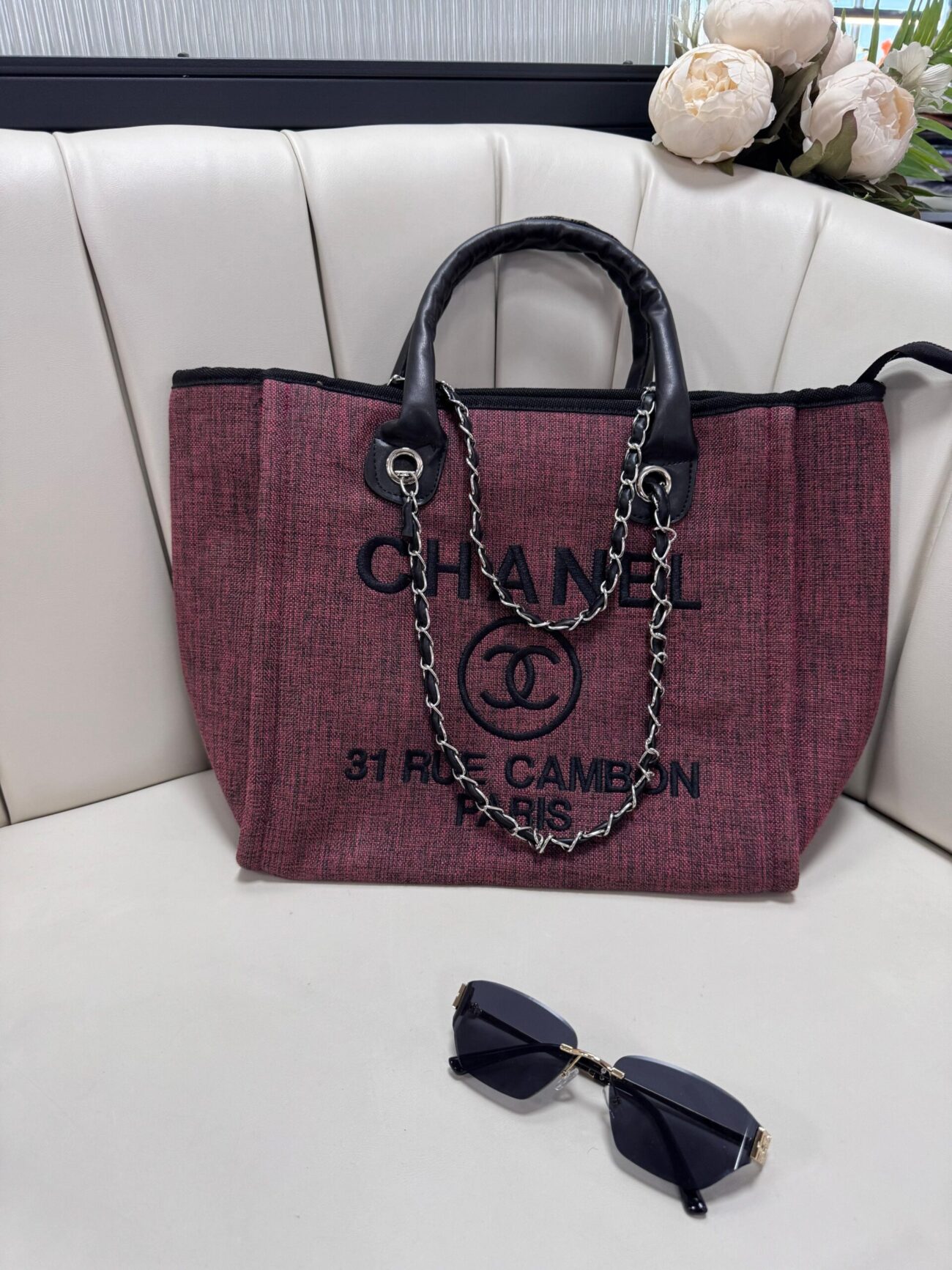 Chanel İthal Çanta-869844- Bordo