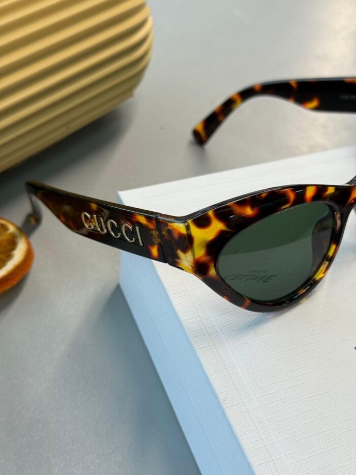 Gucci Kedi Gözü Güneş Gözlüğü - Leopar - Görsel 2
