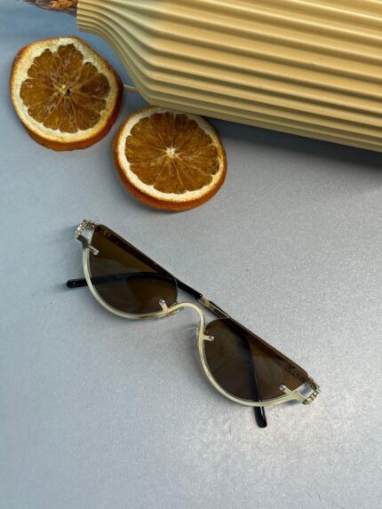 Gucci Metal Çerçeve Gold Kadın Güneş Gözlüğü - Kahve
