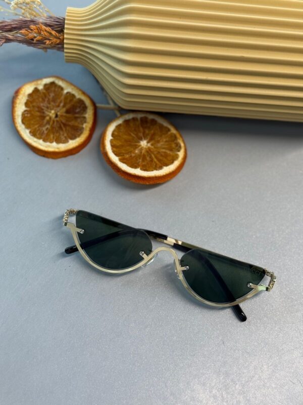 Gucci Metal Çerçeve Gold Kadın Güneş Gözlüğü – Yeşil