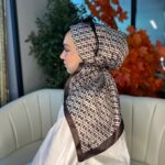 Fendi Desen Vual İpek Eşarp-6204527-Kahve