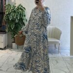 Zebra Desen Elbise - Okyanus