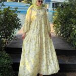 Sun Mimosa Çiçek Elbise - Sarı Rüya