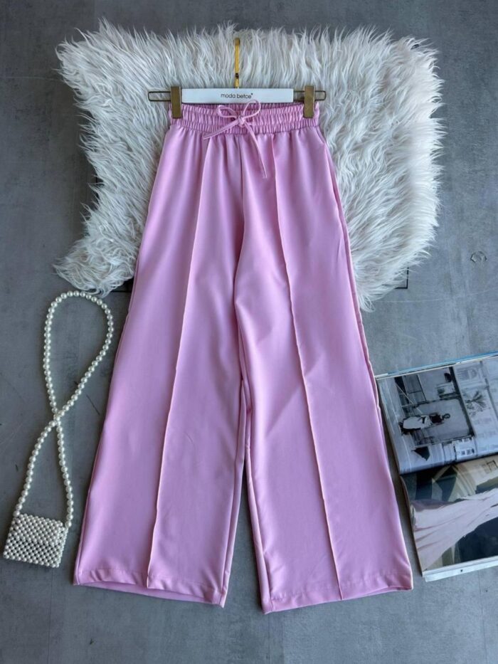 Palazzo Çımalı Pantolon  PNT100135 - Pembe
