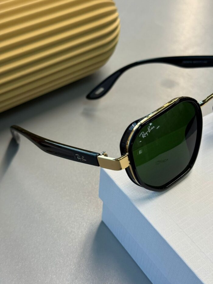 Ray-Ban Unisex Octagonal Classic - Gold Detaylı Yeşil Lens Güneş Gözlüğü - Görsel 2
