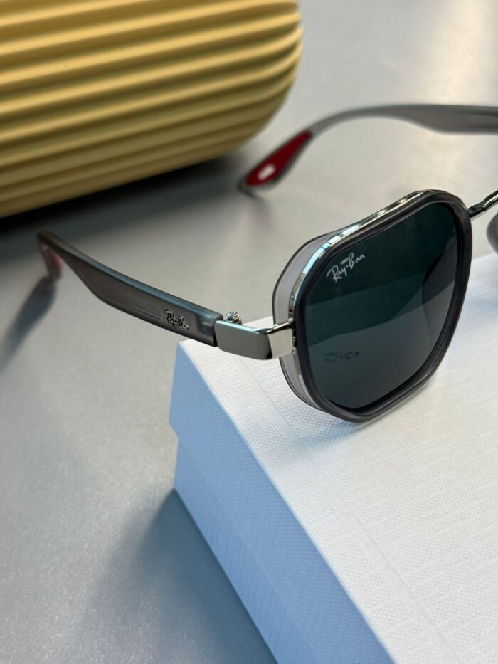 Ray-Ban Unisex Octagonal Classic - Gümüş - Koyu Yeşil Lens Güneş Gözlüğü - Görsel 2