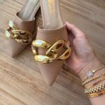 Stiletto Burun Altın Halka – Camel 36 Beden