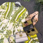 Versace Elbise -1220 - Yeşil