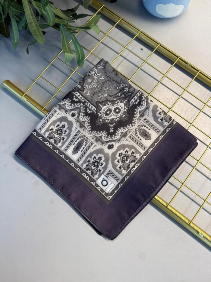 Retro Desen Pamuk Soft Eşarp 27092 - Morcivet
