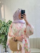 Gül Bahçesi Maxi Elbise- Lila