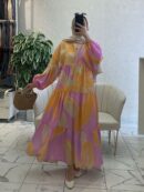 Mango Tropik Elbise -  Günbatımı