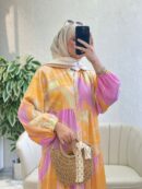 Mango Tropik Elbise -  Günbatımı