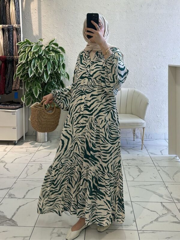 Zebra Desen Elbise – Okaliptüs