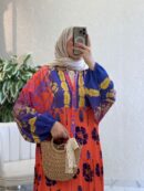 Ada Çiçek Elbise L10014 - Gün Batımı