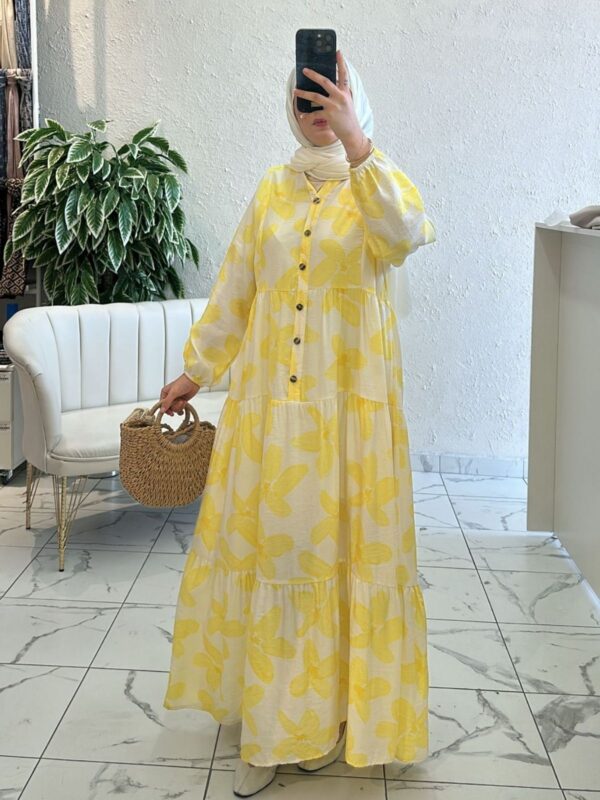 Petal Maxi Elbise L10018 BÜYÜK BEDEN – Gün Işığı
