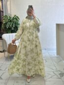 Orchid Maxi Elbise  L10019 BÜYÜK BEDEN -  Ada Çayı