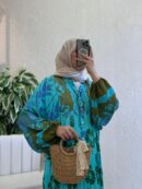Vehlena Miss Elbise L10022 - Tropik Yeşil
