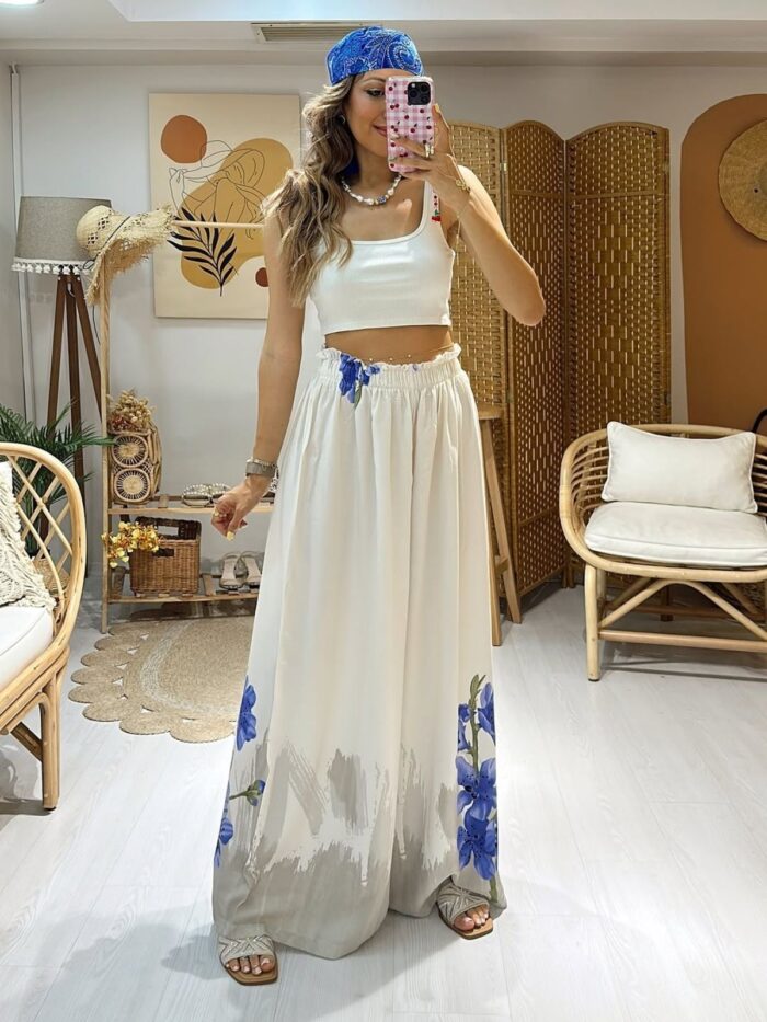 Alina İkili Takım TK10059- Vanilya - Görsel 2